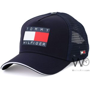 trucker-hat-tommy-hilfiger-th-1985-navy-blue-cotton-net-cap