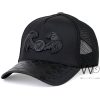 Versace trucker leather hat black mesh snapback cap