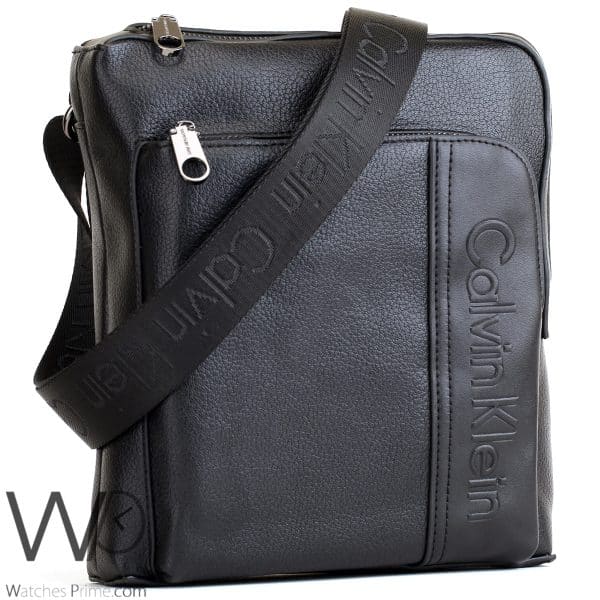 Calvin Klein CK Leather Black Crossbody Bag | Watches Prime