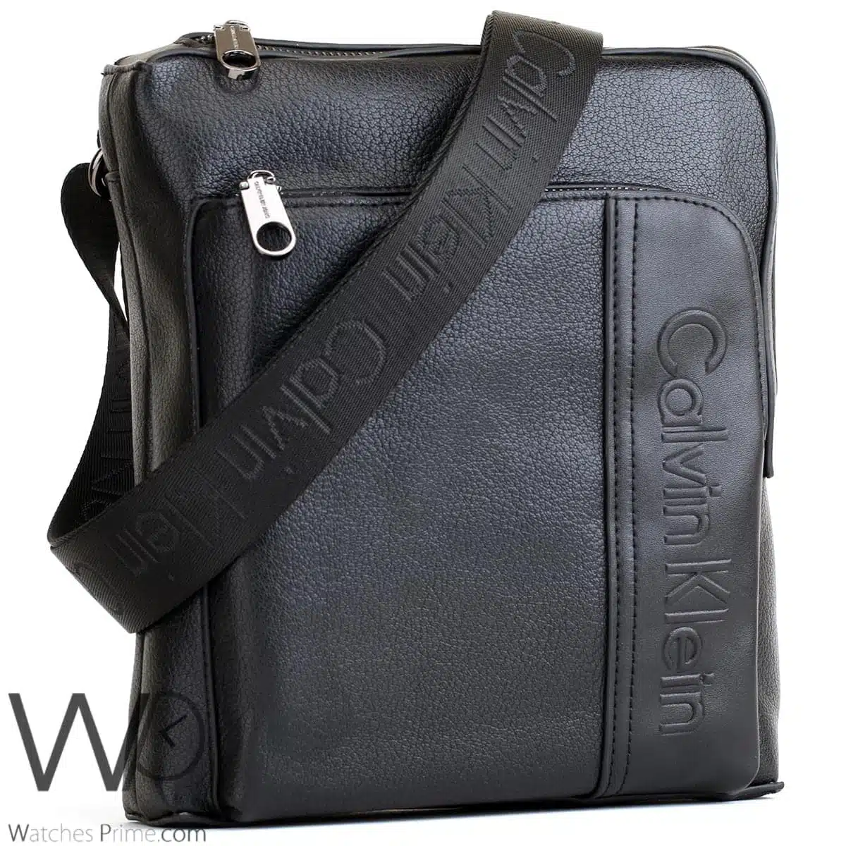 Calvin Klein CK Leather Black Crossbody Bag | Watches Prime Calvin Klein CK Leather Black Crossbody Bag | Watches Prime