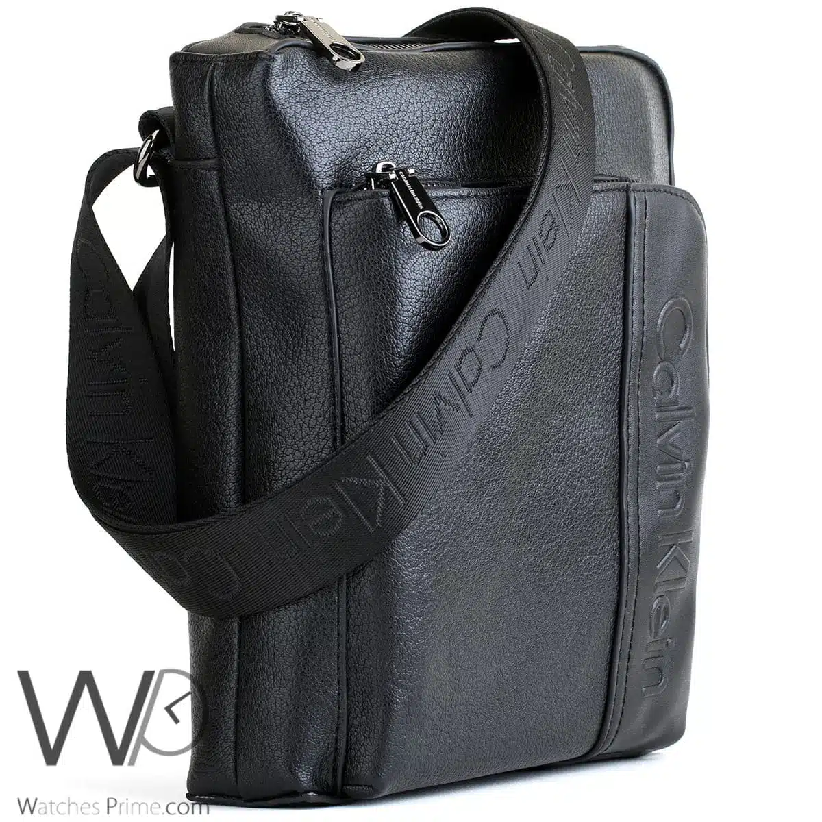 Calvin Klein CK Leather Black Crossbody Bag | Watches Prime