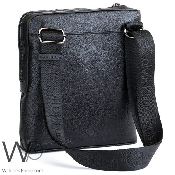 Calvin Klein CK Leather Black Crossbody Bag | Watches Prime