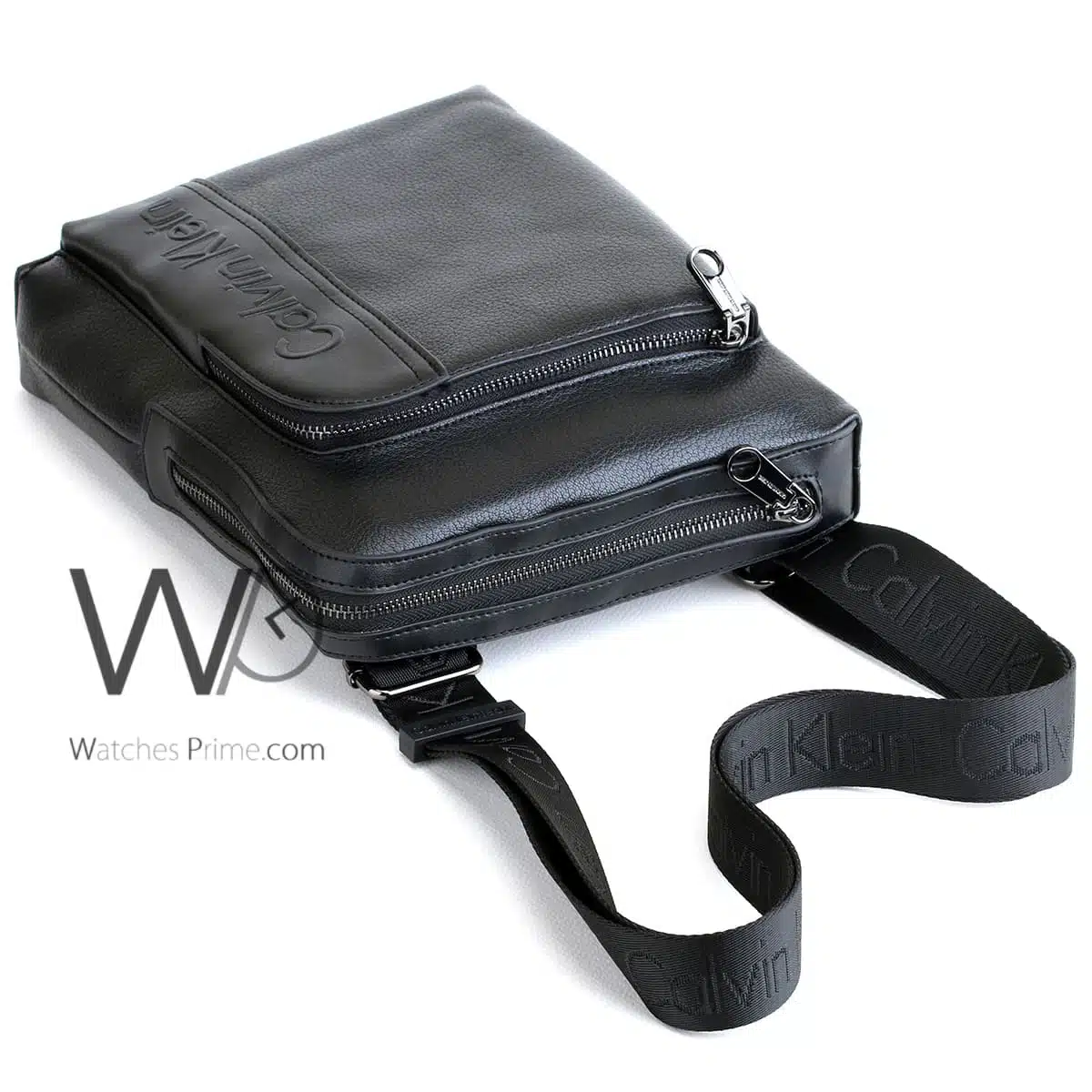 Calvin Klein CK Leather Black Crossbody Bag | Watches Prime