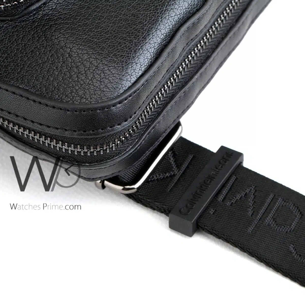 Calvin Klein CK Leather Black Crossbody Bag | Watches Prime