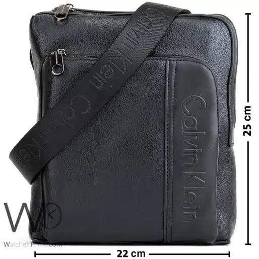 Calvin Klein CK Leather Black Crossbody Bag | Watches Prime Calvin Klein CK Leather Black Crossbody Bag | Watches Prime