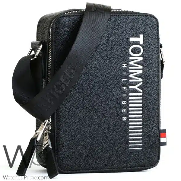 Tommy Hilfiger Black Crossbody Messenger Men | Watches Prime