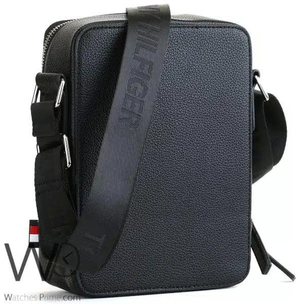 Tommy Hilfiger Black Crossbody Messenger Men | Watches Prime