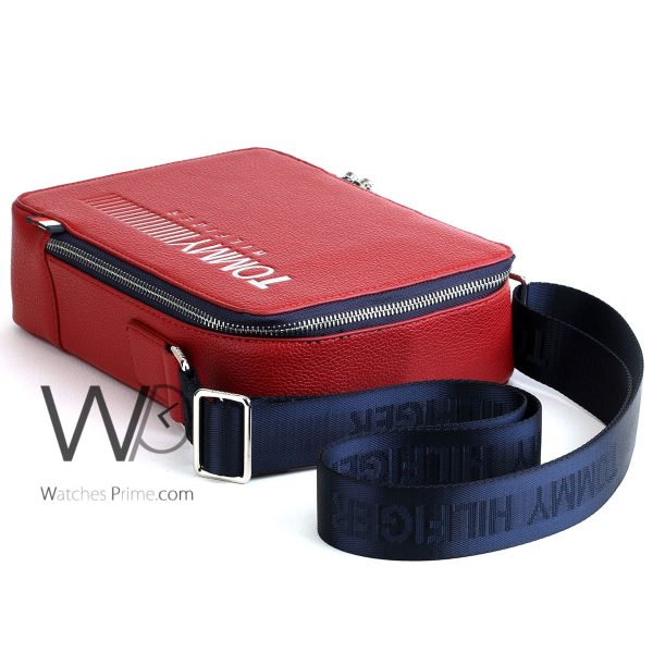 Tommy Hilfiger Red Men's Crossbody Messenger| Watches Prime