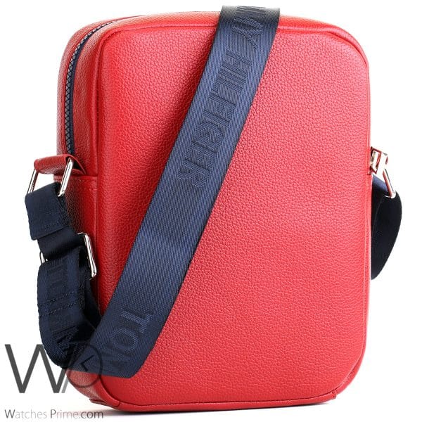 Tommy Hilfiger Red Men's Crossbody Messenger | Watches Prime