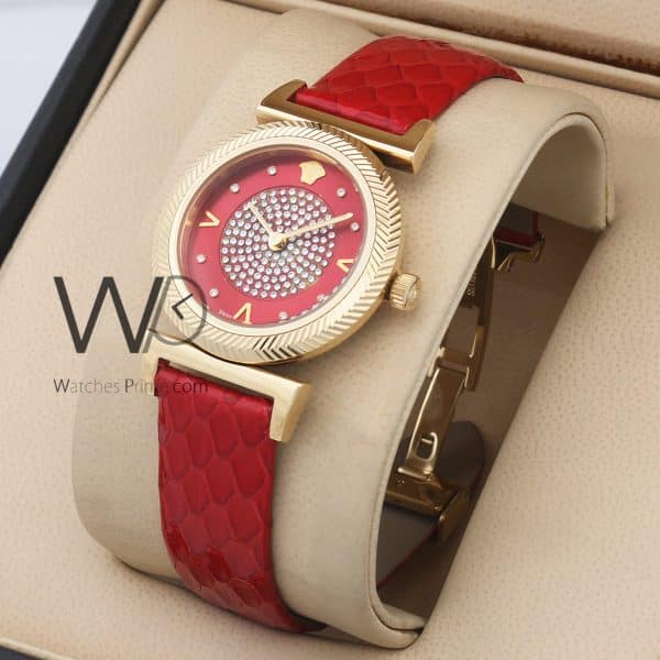 Versace Pop Chic Red Dial For Women Watch | Watches Prime