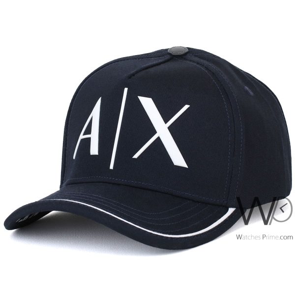 Armani Exchange AX Navy Blue Baseball Cap | Watches Prime
