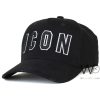 Baseball black dsquared2 icon cap cotton hat for men