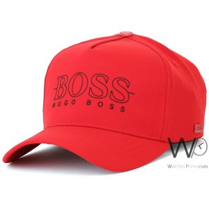 baseball-hugo-boss-cap-red-cotton-hat