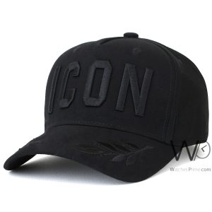 black-dsquared2-icon-baseball-cap-cotton-hat-men