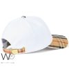 Burberry B Baseball Cap White Beige Cotton | Watches Prime