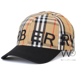 burberry-baseball-beige-motif-Icon-stripe-cap-cotton-hat