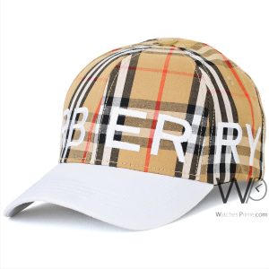 burberry-baseball-beige-white-motif-Icon-stripe-cap-cotton-hat