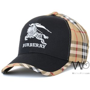 burberry-baseball-black-beige-cap-cotton-hat-horse