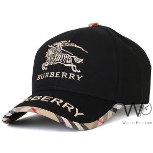 burberry-baseball-black-cap-cotton-hat-horse