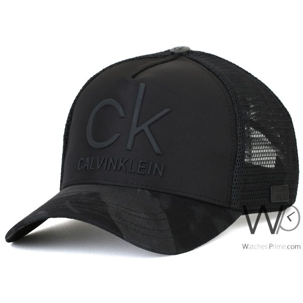 Calvin Klein Jeans CK Black Trucker Cotton Hat | Watches Prime