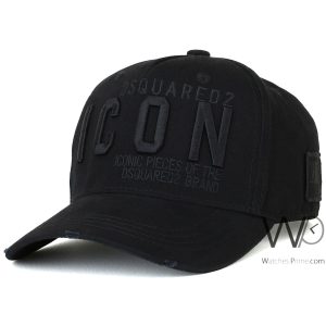 dsquared2-icon-black-baseball-cap-cotton-hat-men