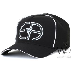 emporio armani-ea7-black-baseball-cap-cotton-hat