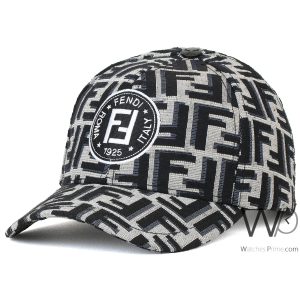 fendi-italy-roma-ff-1925-patterned-baseball-black-cotton-cap