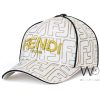 Fendi roma ff baseball patterned white cap
