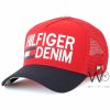 كاب-احمر_كحلى-ماركة-تومي-هيلفيغر-قطن-trucker-رجالي