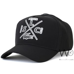 lacoste-club-black-baseball-cap-cotton-hat