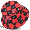 Louis vuitton summer sun bucket hat red cotton lv