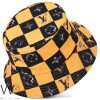 Louis vuitton summer sun bucket hat yellow cotton lv