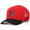 Ny new era new york yankees trucker red black cap mesh hat
