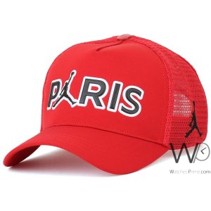 paris-jordan-red-trucker-men-cap-cotton-hat