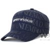 Patterned emporio armani navy blue baseball cap cotton hat
