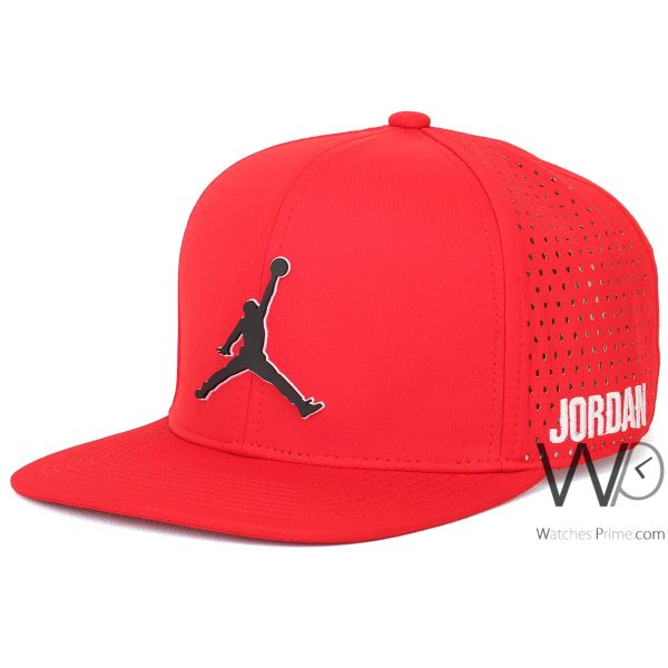 Jordan Snapback Flat Red Baseball Cap | Watches Prime