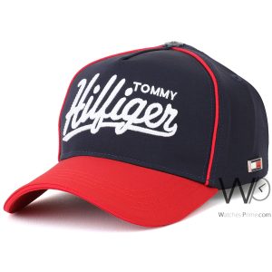 tommy-hilfiger-baseball-cap-blue-red-cotton-hat