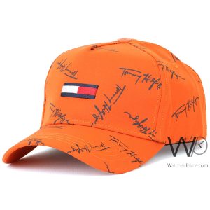 tommy-hilfiger-orange-baseball-cotton-cap-patterned-hat