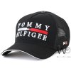 Tommy hilfiger trucker cap black cotton net hat
