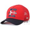 Tommy hilfiger trucker cap h red blue mcmlxxxv cotton net hat
