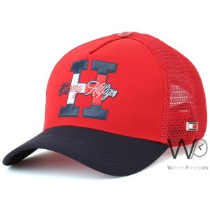 tommy-hilfiger-trucker-cap-h-red-blue-mcmlxxxv-cotton-net-hat