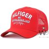 Tommy hilfiger trucker cap th established 1985 red cotton net hat