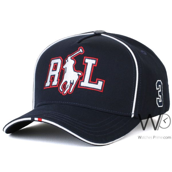 US Polo Ralph Lauren Baseball Navy Blue Cotton Cap | Watches Prime