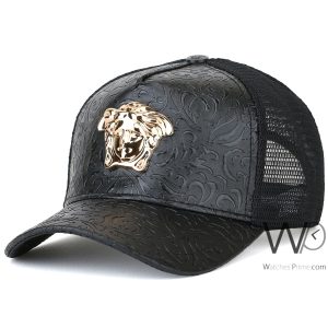 versace-trucker-black-leather-net-cap