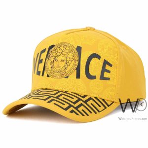 yellow-baseball-versace-patterned-cap-cotton-hat-men
