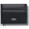Audi card holder black leather