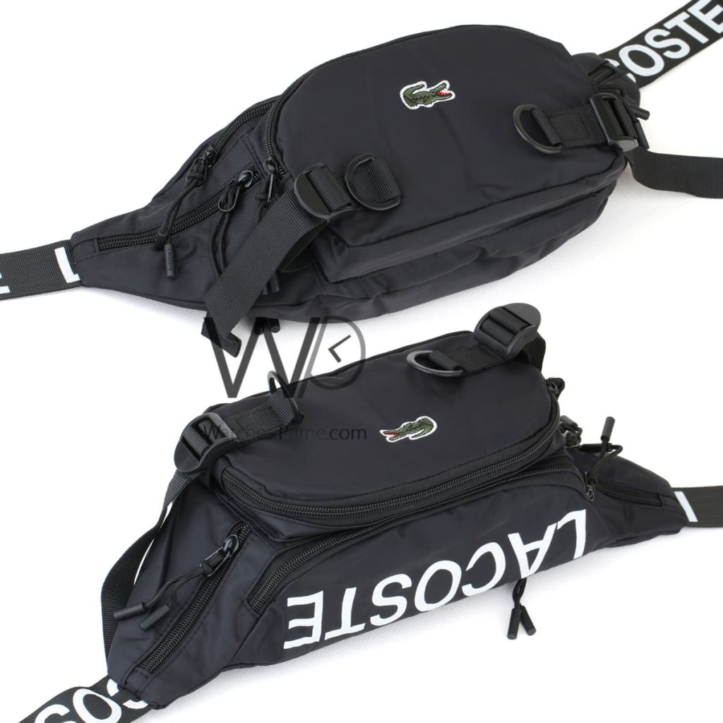 Black Lacoste Waterproof Waist Belt Bag Men Watches Prime