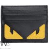 Fendi Card Holder Yellow Eyes For Men Black | Watches Prime Fendi Card Holder Yellow Eyes For Men Black | Watches Prime