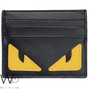 fendi-card-holder-yellow-eyes-black-leather-ff