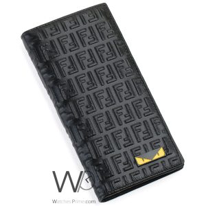 fendi-ff-black-leather-long-wallet